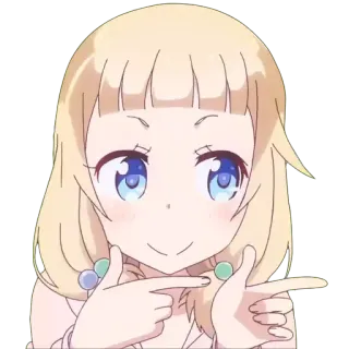 👉 Anime, Garota, Fofa, Personagem, Feliz, Sorriso telegram sticker