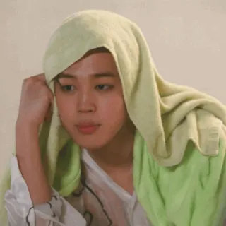 🍪 kpop, bts, jimin, towel, portrait, celebrity whatsapp sticker