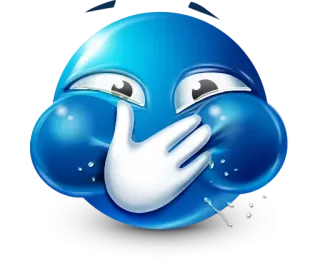 🤩 Emoji, Cara, Azul, Expresión, Meme whatsapp sticker