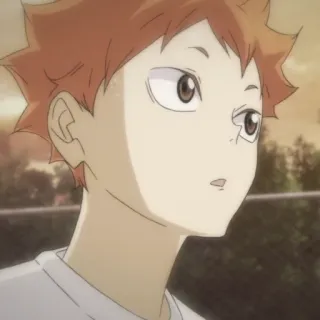 ☀️ Hinata Haikyuu!! anime, cartoon, haikyuu, hinata, character, orange hair telegram sticker