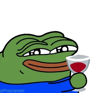 🍷 Pepe @Peepopepe Pepe la rana, Meme, Vino, Bere whatsapp sticker
