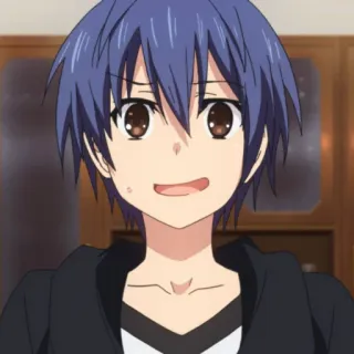 😰 anime, boy, portrait, smile, cute telegram sticker