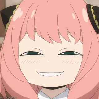 🍥 Anya Forger Spy x Family Anime, Spy x Family, Anya, Anya Forger, Cartone animato, Capelli rosa telegram sticker
