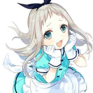 😳 Anime, Gadis, Lucu, Tersenyum, Kartun, Karakter whatsapp sticker