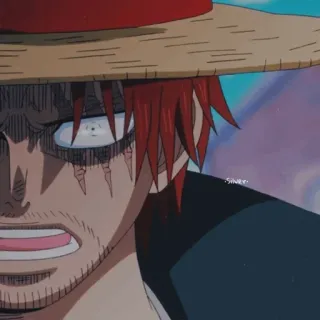 🍁 Shanks One Piece シャンクス, ワンピース, アニメ, マンガ, 麦わら帽子, 海賊, 赤髪 telegram sticker