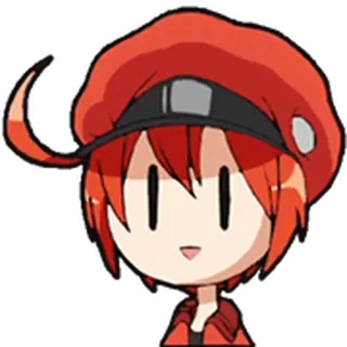🩸 Red Blood Cell Cells at Work! cells at work, Anime, rote Blutkörperchen, Cartoon, Charakter, süß, Manga whatsapp sticker