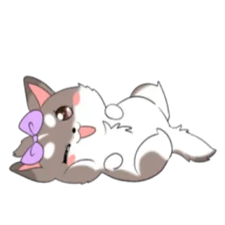 😉 gatto, cartone animato, animale, carino, adesivo telegram sticker