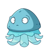 🤢 meduza, kreskówka, stworzenie morskie, niebieski telegram sticker