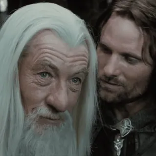 💍 Gandalf The Lord of the Rings mago, fantasia, filme, Gandalf, Aragorn whatsapp sticker