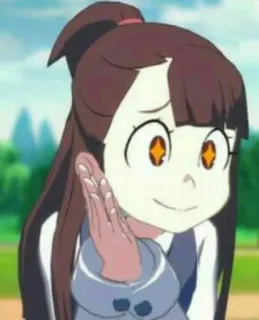 😍 Atsuko Kagari Little Witch Academia Anime, Cartone animato, Little Witch Academia, Atsuko Kagari, Ragazza telegram sticker