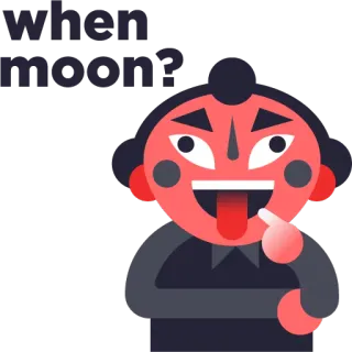 😳 when moon? Mème, Cryptomonnaie, Lune, Finance, Question, Expression, Dessin animé telegram sticker
