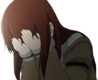 😭 アニメ, 悲しい, 泣く, エモい, キャラクター, 女の子 telegram sticker