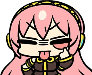 😤 Megurine Luka Megurine Luka, Vocaloid, Аниме, Персонаж, Наклейка telegram sticker