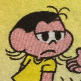 😒 Monica Monica's Gang kartun, animasi, karakter, Brasil, Mauricio de Sousa telegram sticker