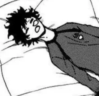 😴 anime, manga, sleeping, relaxed, lying down whatsapp sticker