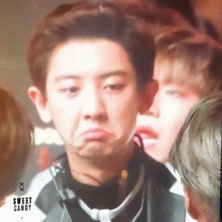 ☹️ SWEET CANDY K-pop, Ídolo, lindo, celebridad, Chanyeol telegram sticker
