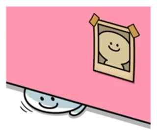 🙈 schattig, glimlach, cartoon, personage, muur, geplakte foto telegram sticker