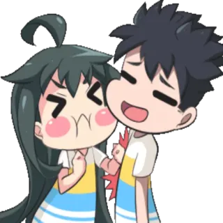 ☺️ อนิเมะ, คู่รัก, โรแมนติก, การ์ตูน, น่ารัก, ความรัก, เพื่อน telegram sticker