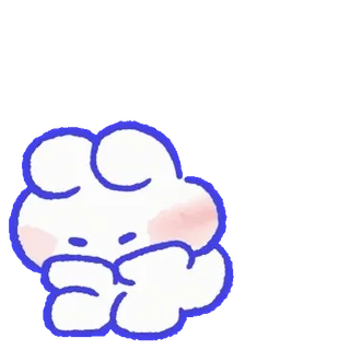 💬 cloud, cute, kawaii, sad, fluffy, cartoon telegram sticker