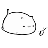 ☺️ kat, dier, schattig, sticker, cartoon, kawaii telegram sticker