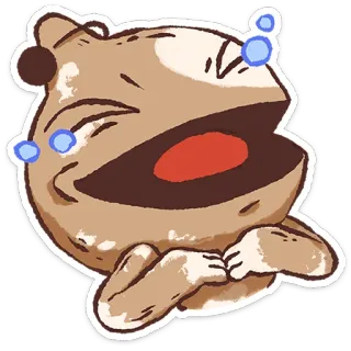 😆 cartoon, funny, cute, blob, happy, emotional telegram sticker