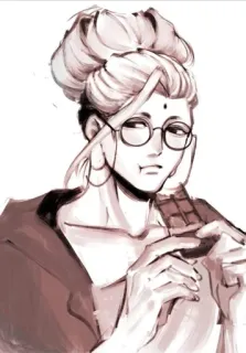 🌟 Buddha 애니메이션, 부처, 초콜릿, 신, 종교, 안경 telegram sticker