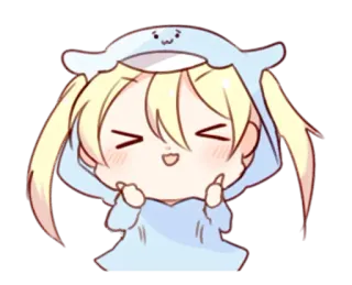 🙈 chibi, anime, cute, cartoon, character, illustration, sticker whatsapp sticker