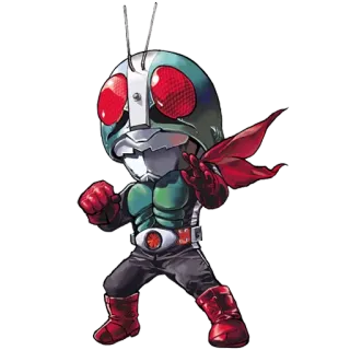 🤜 Kamen Rider Kamen Rider, anime, Japanese superhero, tokusatsu, action figure, illustration telegram sticker