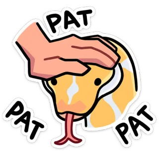 🐍 PAT PAT PAT slang, huisdier, reptiel, dier, schattig, cartoon, aaien telegram sticker
