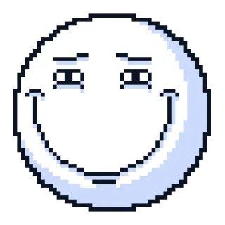 😀 smiley face, emoji, pixel art, happy, cute telegram sticker