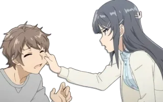 😠 anime, slap, cartoon, funny, cheek, teasing telegram sticker