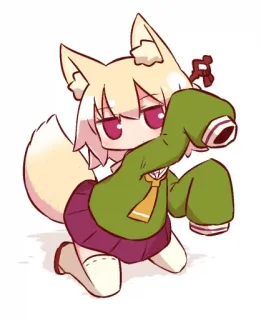 🦊 Anime, Desenho animado, Chibi, Fofo, Kawaii, Animal, Raposa telegram sticker