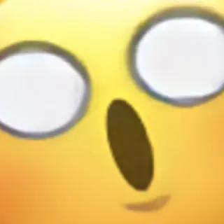 🤡 emoji, shocked, surprised, stunned, yellow telegram sticker