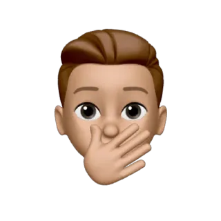 🤭 emoji, face, hand over mouth, shocked, surprised, secret telegram sticker
