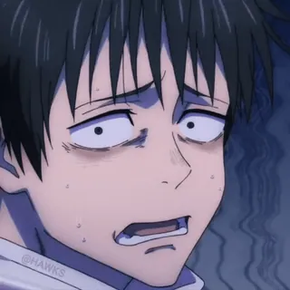 😰 @HAWKS anime, man, scared, shocked, anxious telegram sticker