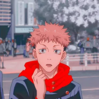 😌 Yuji Itadori Jujutsu Kaisen Аниме, Манга, Персонаж, Jujutsu Kaisen, Юдзи Итадори telegram sticker