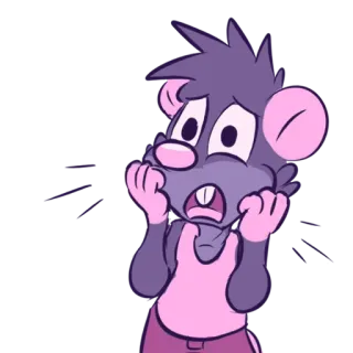 😱 hoạt hình, chuột, sốc, sợ hãi, động vật, dễ thương telegram sticker
