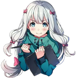 📝 shoxix Anime, Arte, Disegno, Arte digitale, Personaggio, Illustrazione telegram sticker