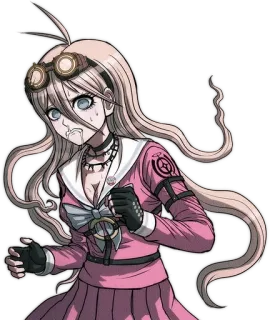 🔩 Miu Iruma Danganronpa V3: Killing Harmony anime, character, Miu Iruma, Danganronpa, blonde hair, gloves telegram sticker