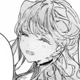🥺 anime, manga, postać, dziewczyna, uśmiechnięta, szczęśliwa telegram sticker