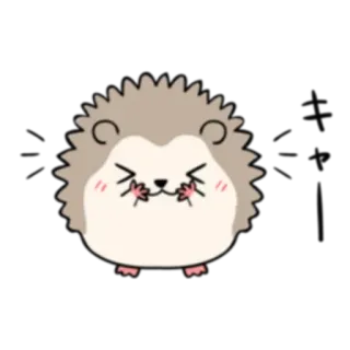 😆 erizo, animal, lindo, dibujos animados telegram sticker