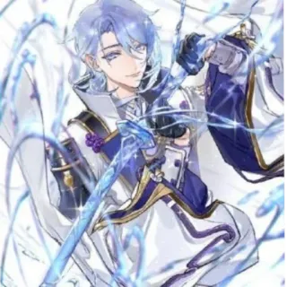 ✨ Kamisato Ayato Genshin Impact Anime, Videospiel, Genshin Impact, Kamisato Ayato, Charakter, Schwert, Wasser, blaue Haare whatsapp sticker