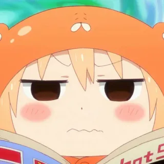 🍧 hot star anime, manga, umaru, lazy, reading, cute, hoodie telegram sticker