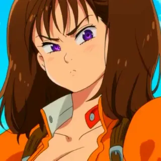 😠 Diane Seven Deadly Sins Аниме, Манга, Диана, Семь смертных грехов, Мультфильм, Фэнтези telegram sticker