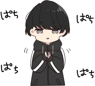 🙏 ぱち Animé, Personnage, Mignon, Salutations telegram sticker