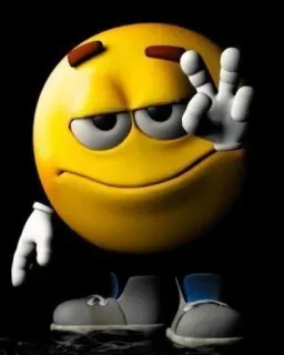 ✌️ emoji, dito medio, offensivo, gesto, cartoni animati, smiley, umorismo whatsapp sticker