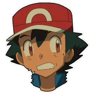 😨 Ash Ketchum Pokemon Pokemon, Ash Ketchum, Anime, Adesivo, Cartone animato, Personaggio telegram sticker