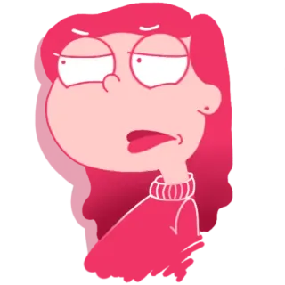 😒 cartoon, woman, red hair, confused, sweater, sticker telegram sticker