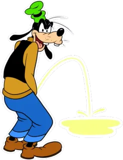 💦 Goofy Kartun, Disney, Goofy, Pipis whatsapp sticker