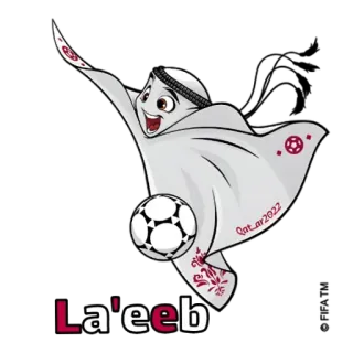 🇶🇦 La'eeb 2022 FIFA World Cup La'eeb Qatar2022 La'eeb, mascot, football, soccer, Qatar 2022, World Cup, sports telegram sticker
